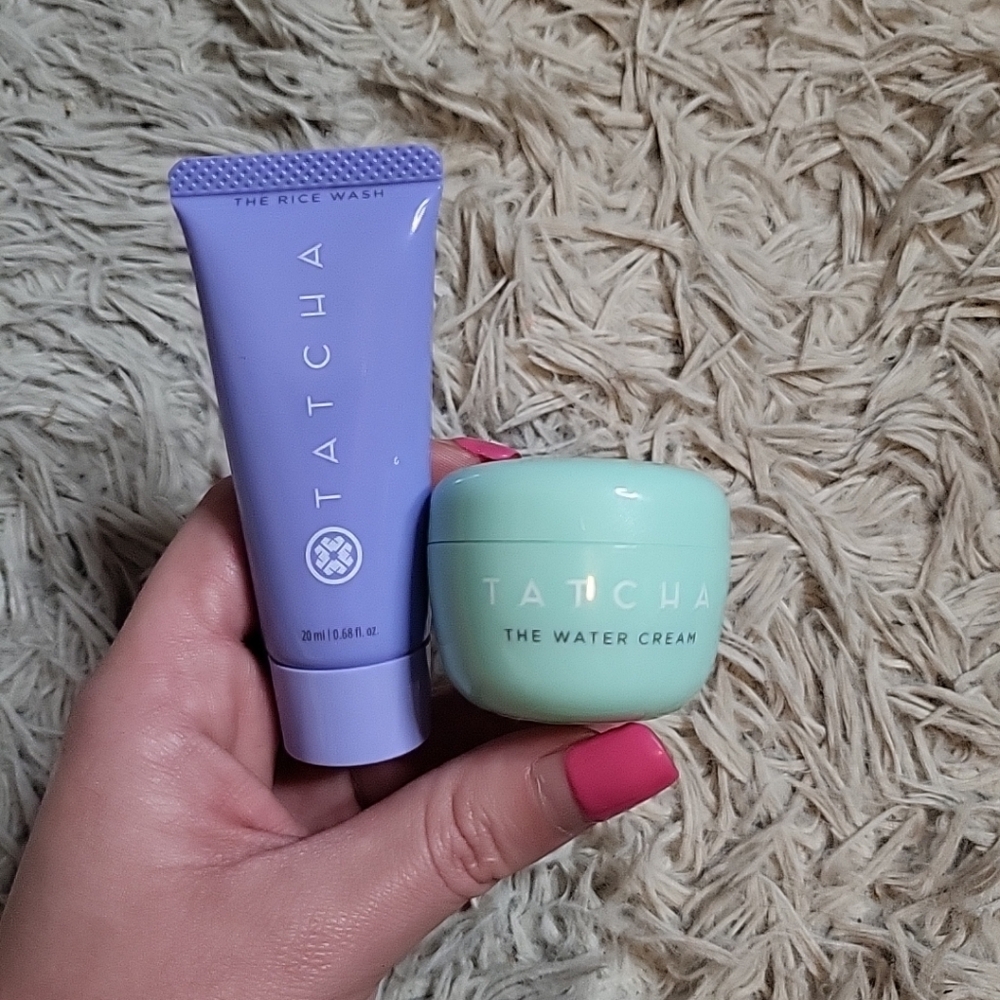 Tatcha Bundle Water Cream and The Rice Wash Soft Cream Cleaner Mini Travel ✨️💫